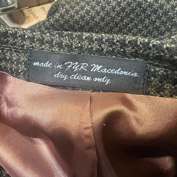 Vintage GianFranco Ruffini Men’s Houndstooth Blazer 100% Lambswool Size 38/Small - Picture 11 of 15